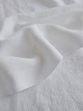 French Linen Flat Sheet Snow Full Queen D8918
