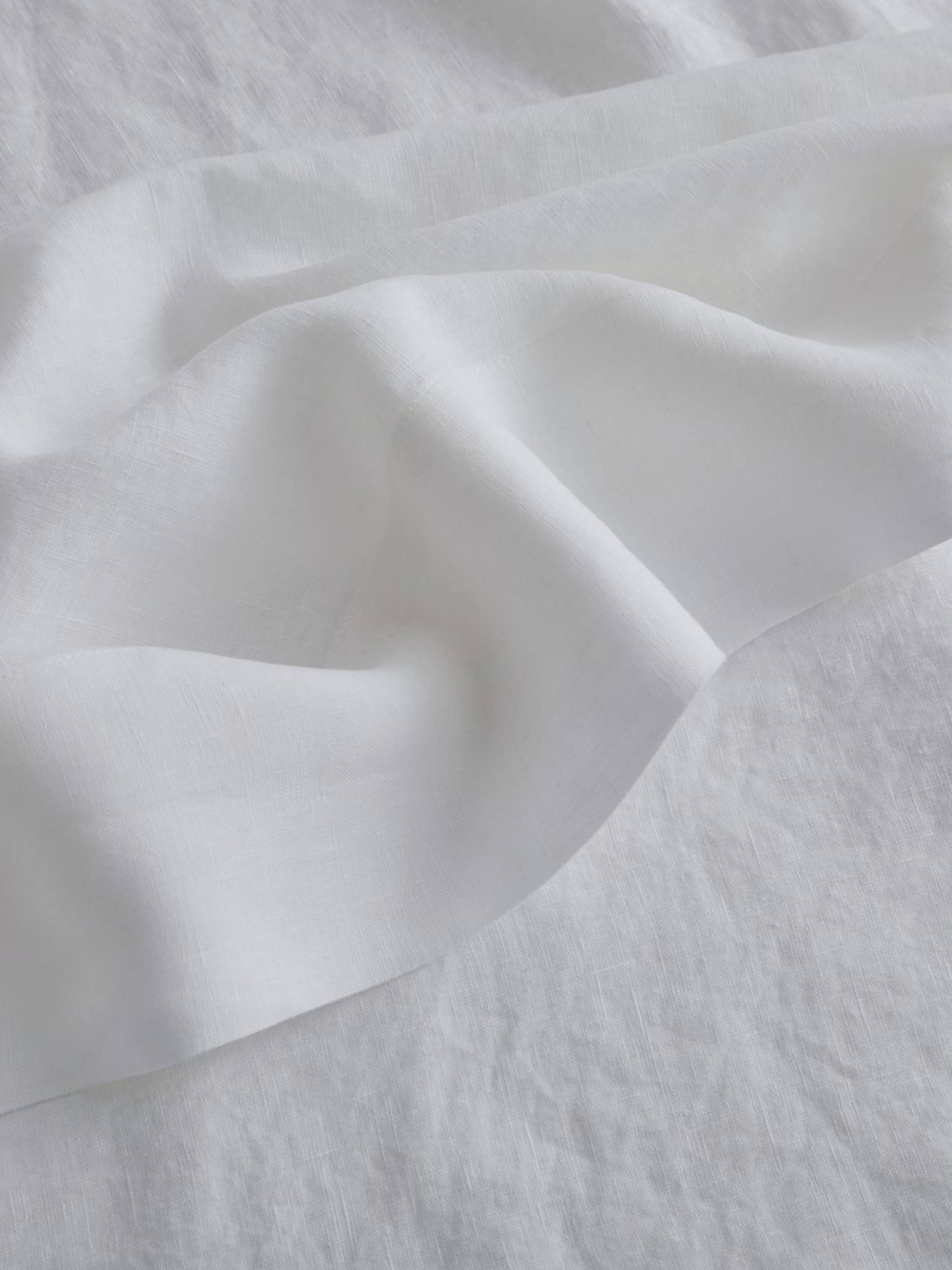 French Linen Flat Sheet Snow Full Queen D8918