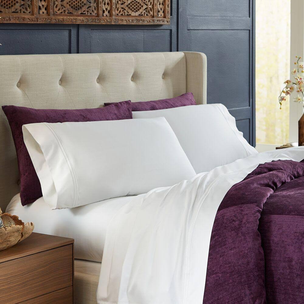 Queen White Bamboo Sheets J7455
