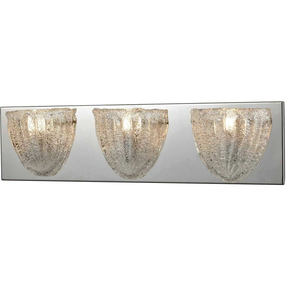 Polished Chrome 3-Light Flush Mount with Painted Mosaic Glass E7889