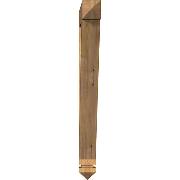 Traditional Arts & Crafts Smooth Bracket, Western Red Cedar R1097
