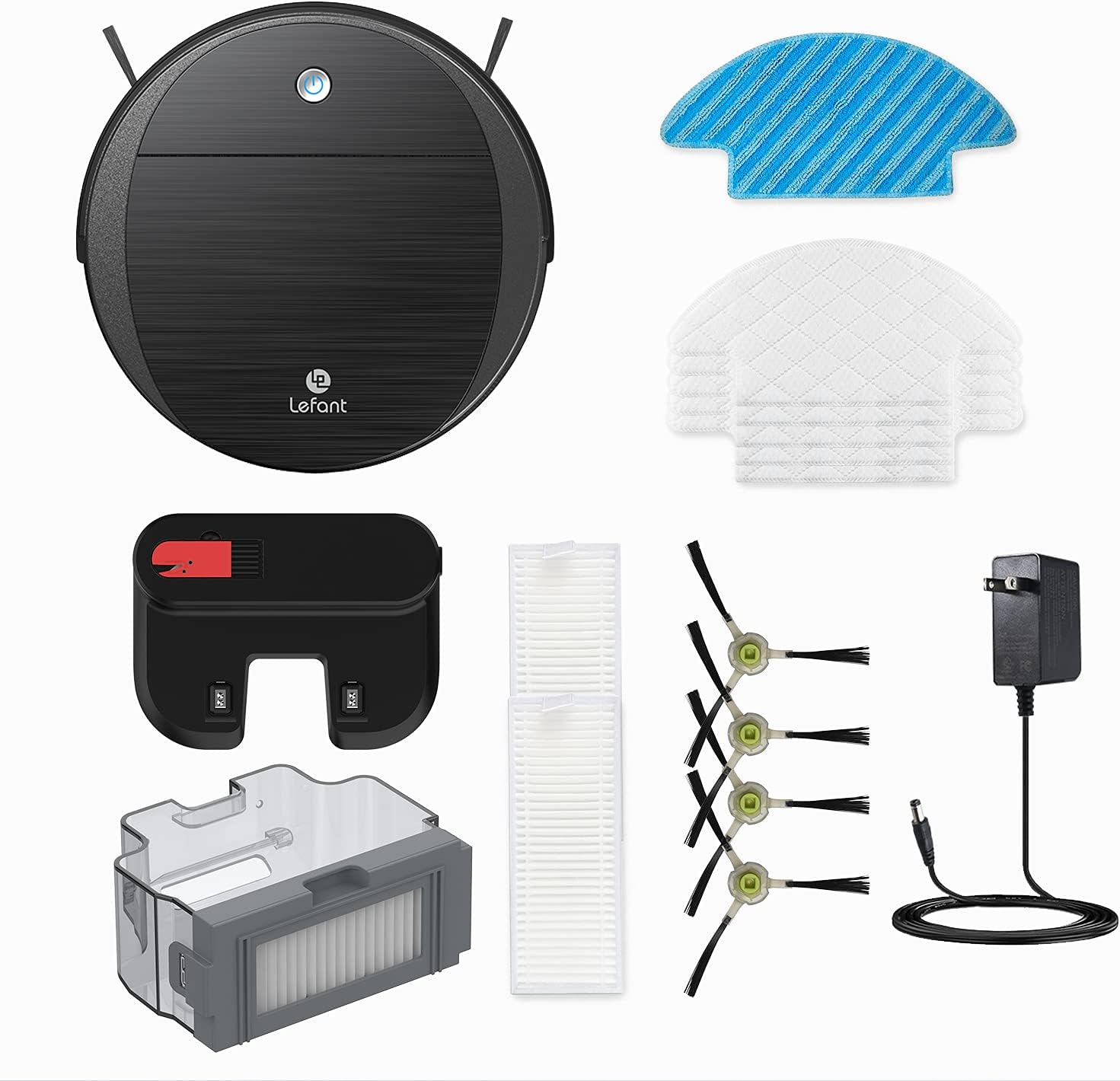 Robot Vacuum and Mop, 2200Pa Suction, 11" Small Body, 500ml Dust Box Y111882
