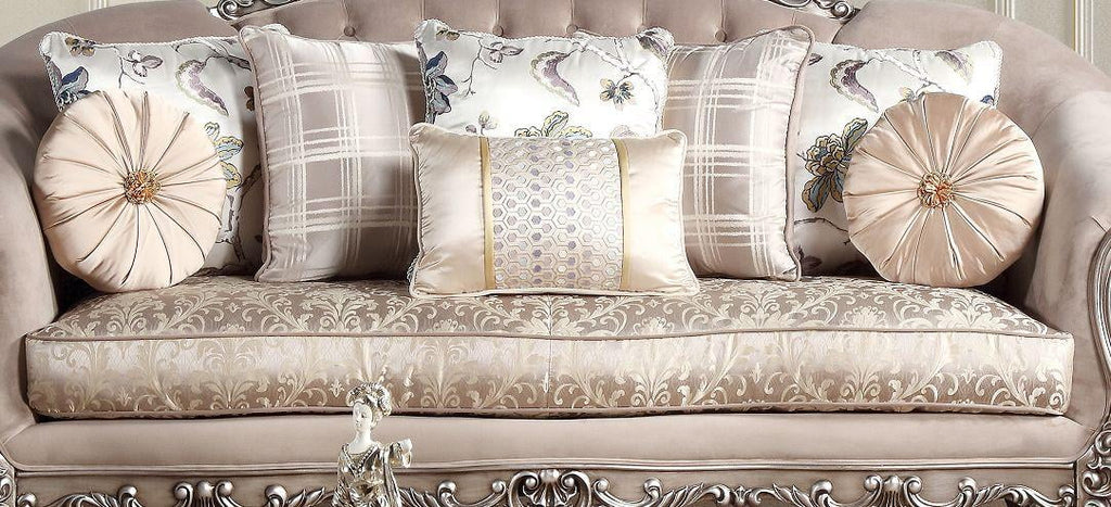 Beige Fabric Sofa Set 2Pc F407