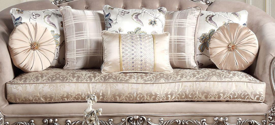 Beige Fabric Sofa Set 2Pc F407