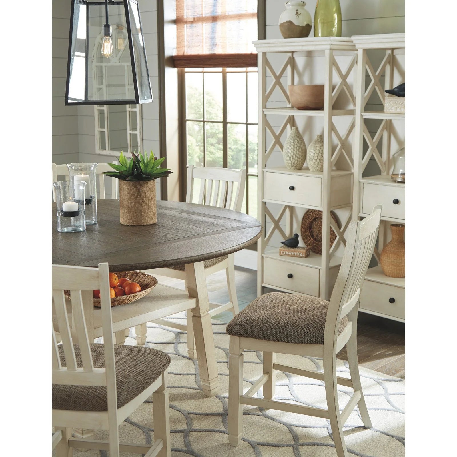 White Drop Leaf Counter Height Dining Table Z416440