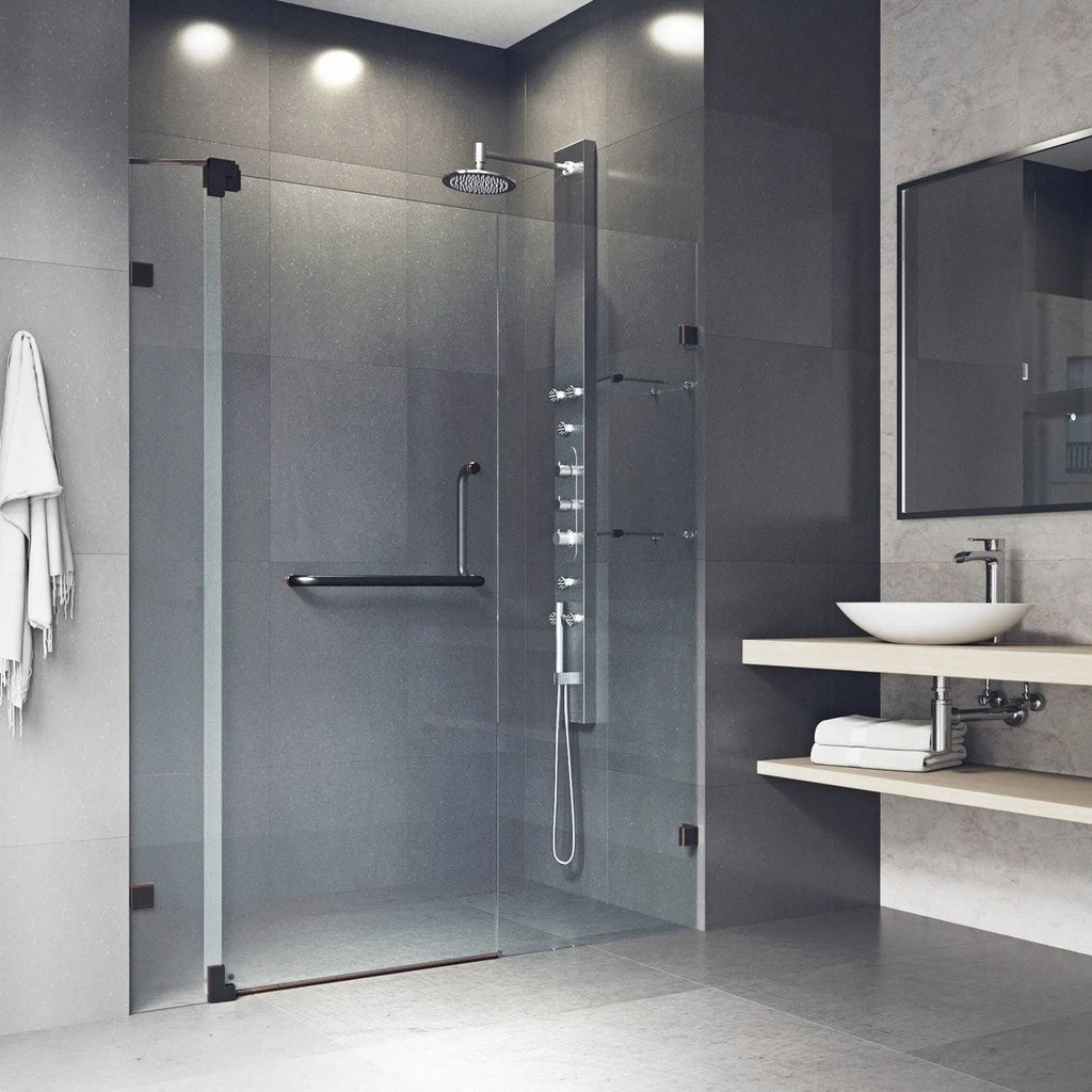 Antique Rubbed Bronze Frameless Shower Door I991124