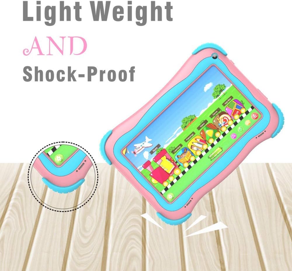 Pink 7 Kids Tablet with WiFi Dual Camera 1GB + 32GB Parental Control Pack of 2 S721
