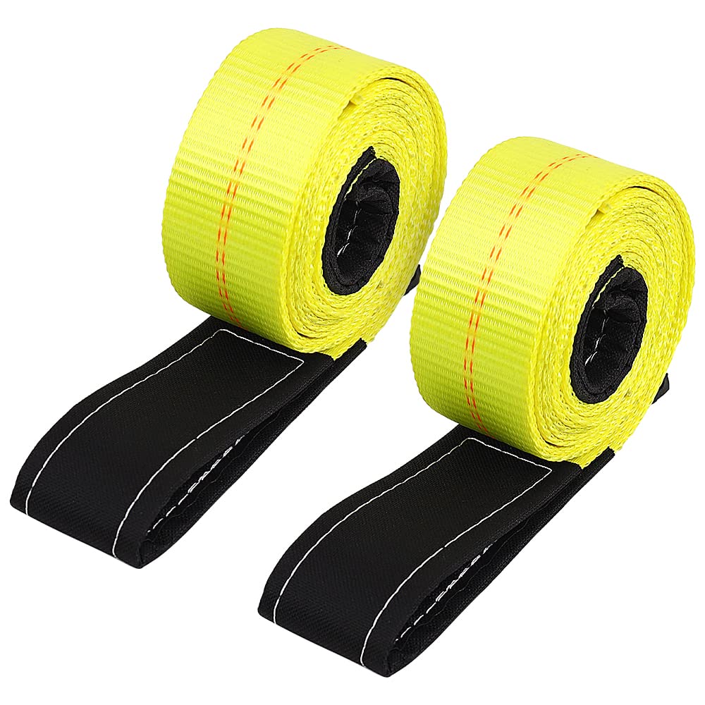 Lift Sling Straps 2 Pack 15,000lbs Tow Strap Nylon Recovery Strap Q3875