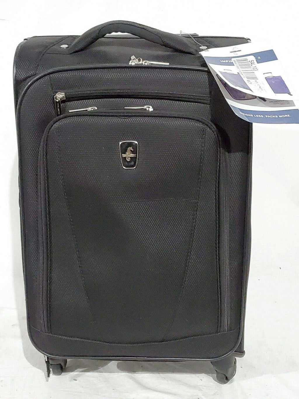 Black Expandable Spinner Suitcase V6018