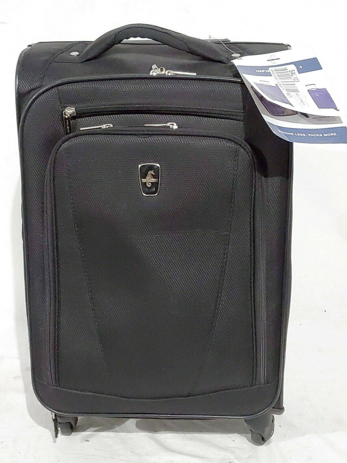 Black Expandable Spinner Suitcase V6018