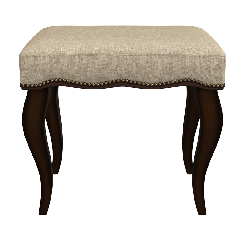 Burnished Oak Wood Backless Vanity Stool Z969