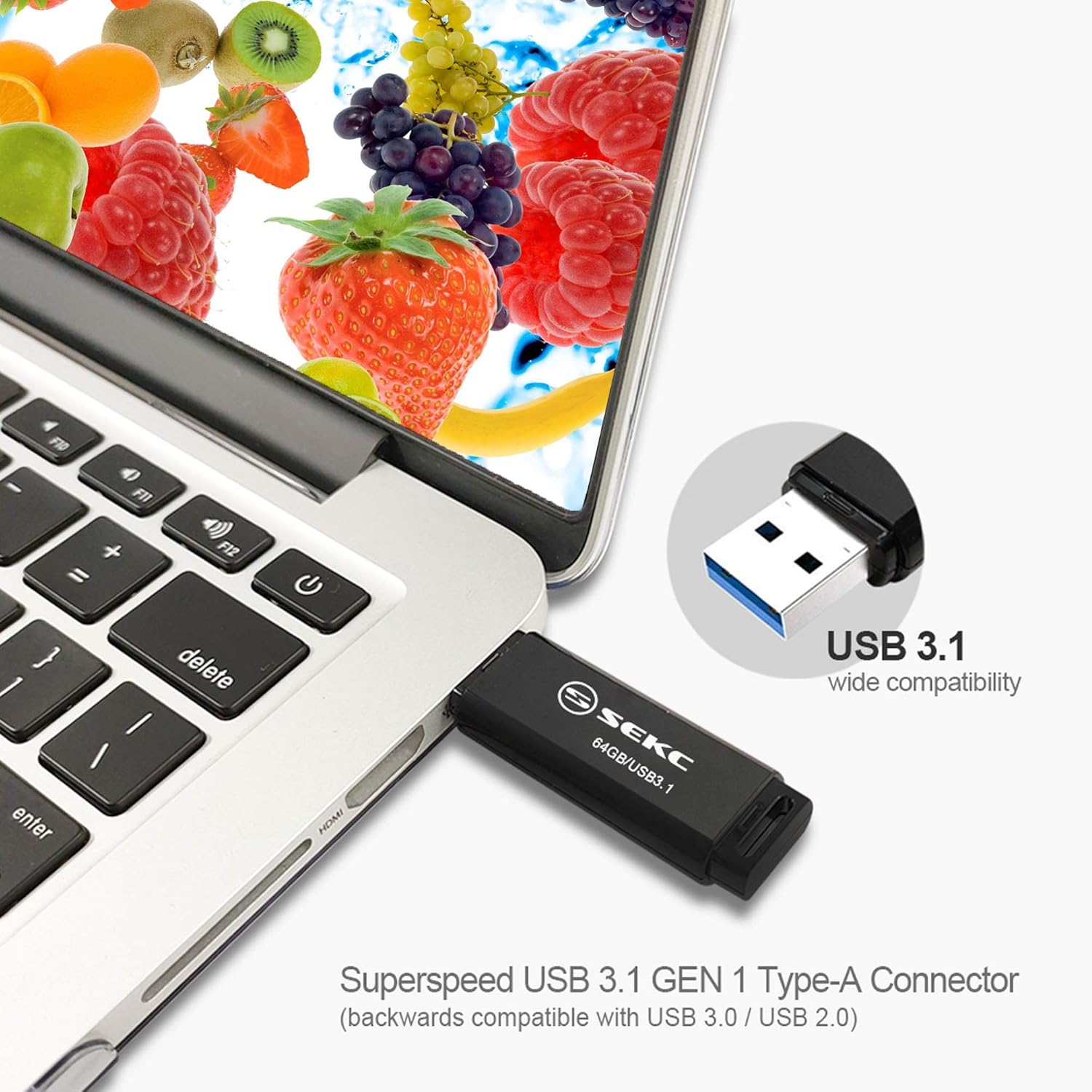 512GB USB3.1 Flash Drive Black Pack of 2 P88794