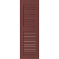 12 in. x 43 in. Exterior Real Wood Louvered Shutters Pair F57071