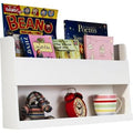 White Bunk Bed with Floating Shelves I50220