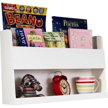 White Bunk Bed with Floating Shelves I50220