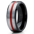 Black Tungsten 8mm Ring J6549