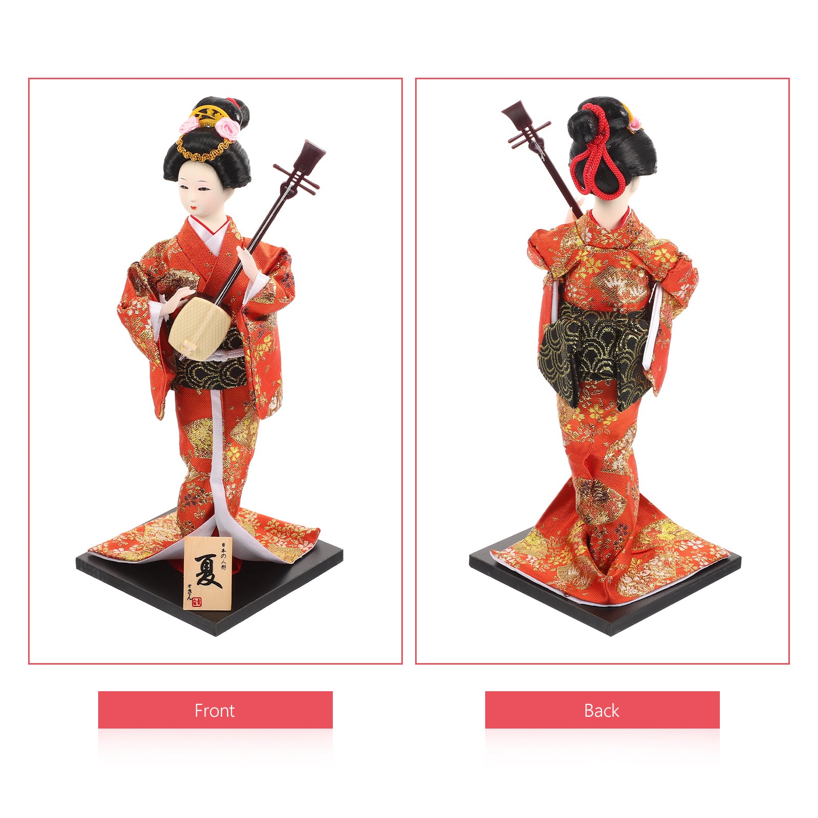 Japanese Geisha Ornaments Antique Statue Miniature Dolls G5404