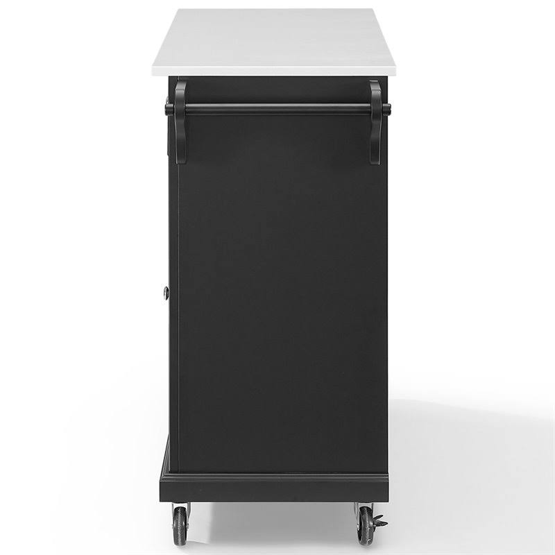 Black Granite Top Kitchen Cart S911