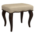 Burnished Oak Wood Backless Vanity Stool Z969