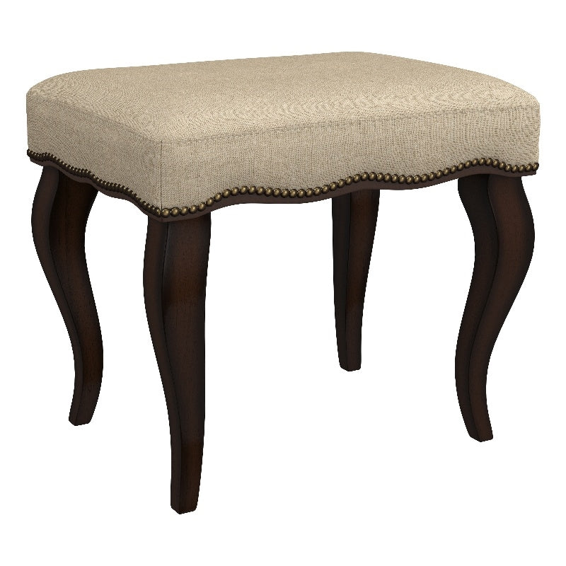 Burnished Oak Wood Backless Vanity Stool Z969