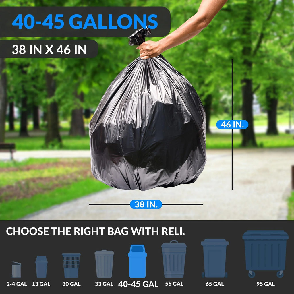 Large Black Construction Garbage Bags W740