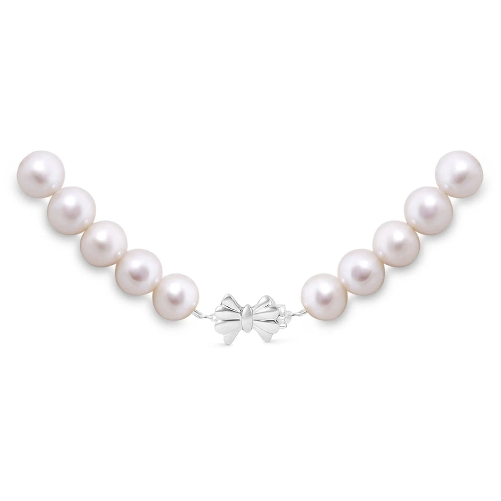 14K White Gold Freshwater Cultured Pearl Choker Necklace K9863