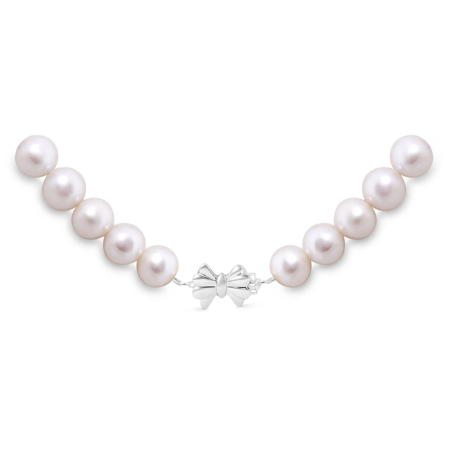 14K White Gold Freshwater Cultured Pearl Choker Necklace K9863
