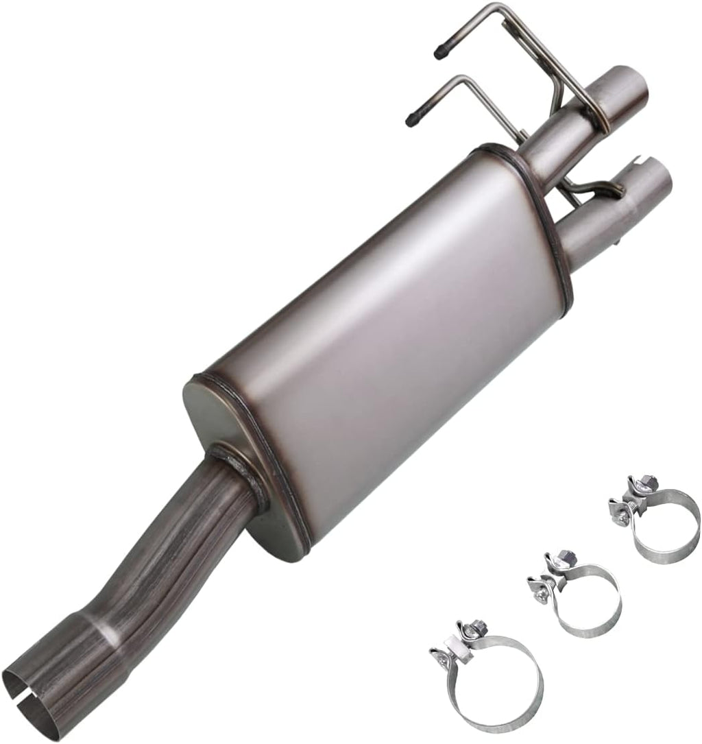 409 Stainless Steel Two Chamber Exhaust Muffler Kit, 3'' Inlet / 2.25'' Outlet K719