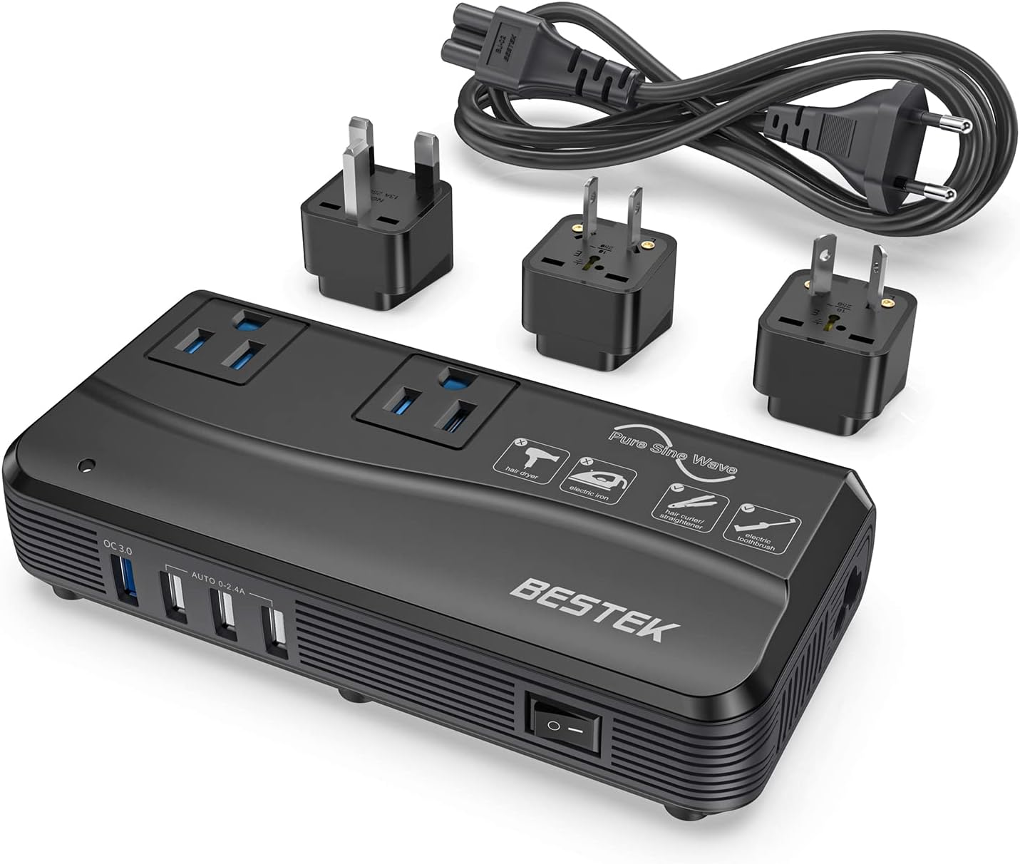 150W Voltage Converter Adapter 240V to 110V J8335