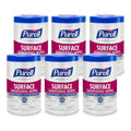 Fragrance Free Surface Sanitizing Wipes, 110 Count Canister, 7"x 10" Wipes, Pack of 6 X77234