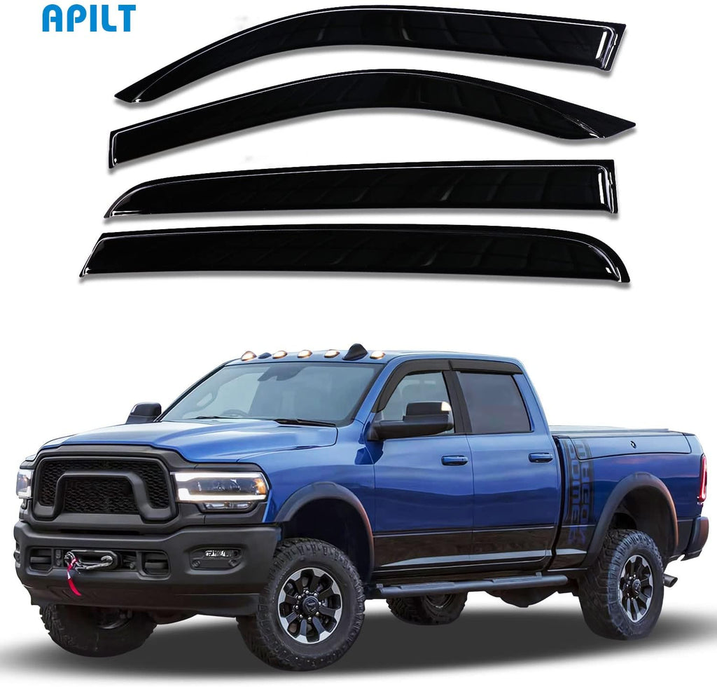 Dark Smoke 4-Piece Tape-On Side Window Deflectors V136