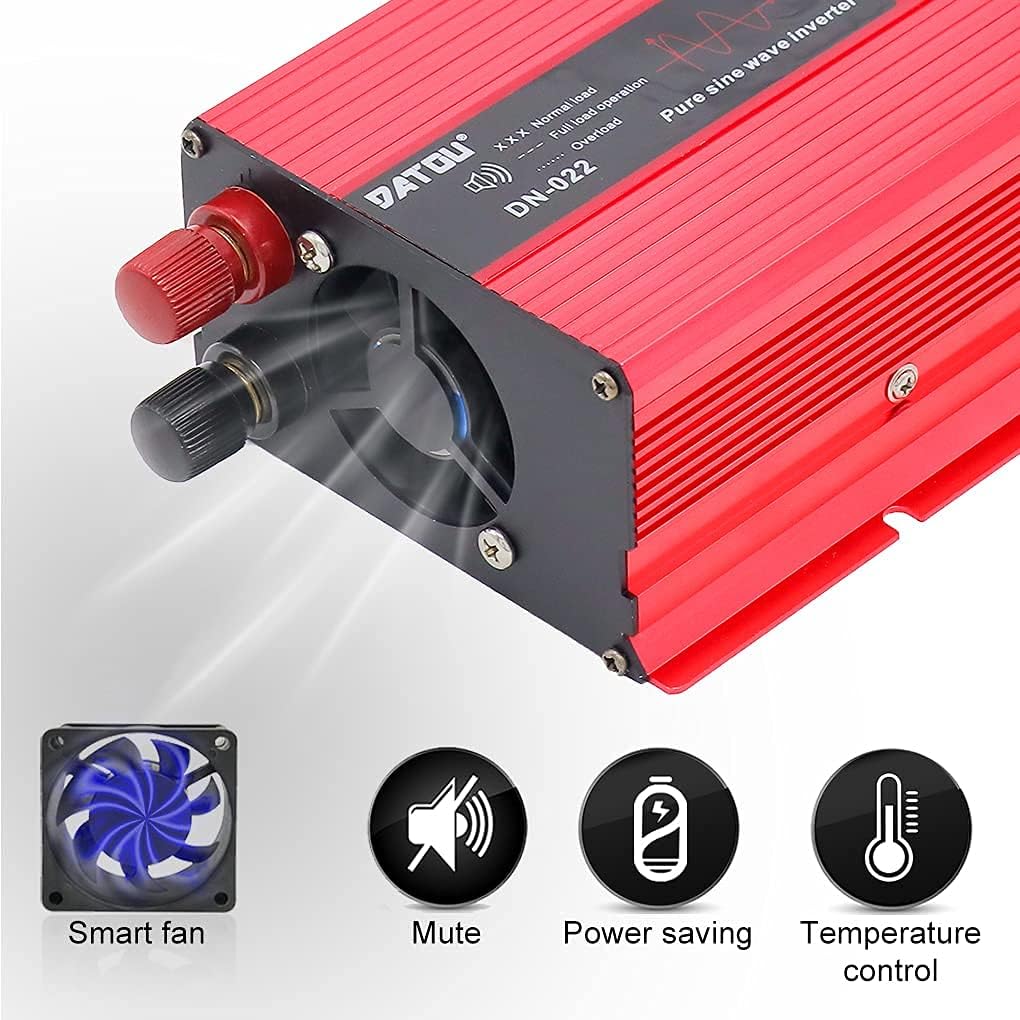 1000W Pure Sine Wave Power Inverter 12V 110V DC to AC Car Inverter with LED Display R311248