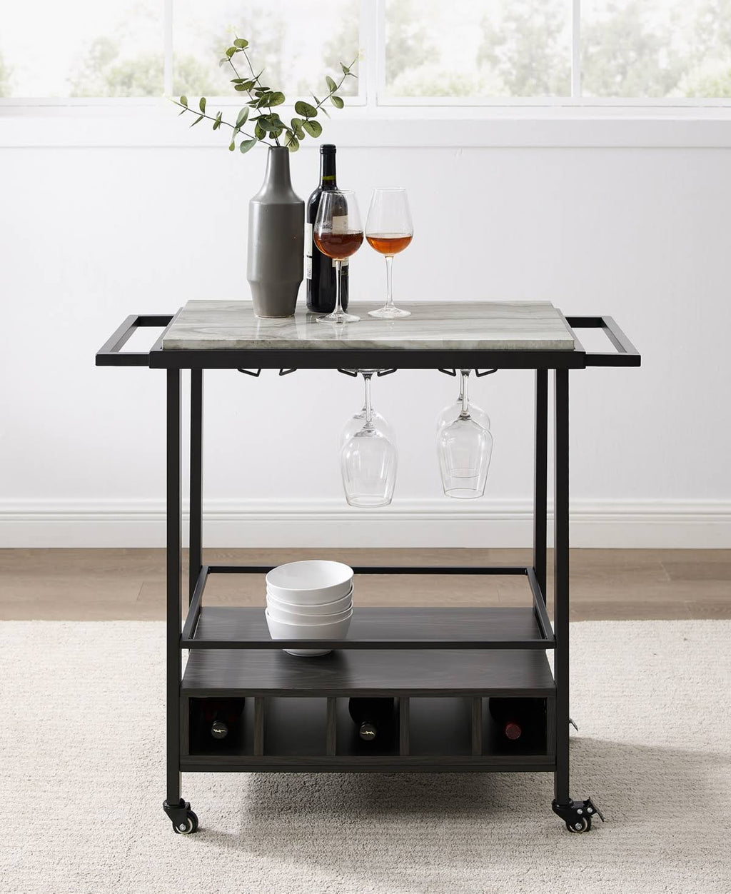 Gray Bar Serving Cart H132
