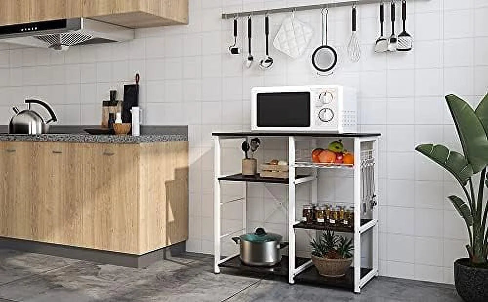 Black 3-Tier Kitchen Baker's Rack Microwave Stand U65616