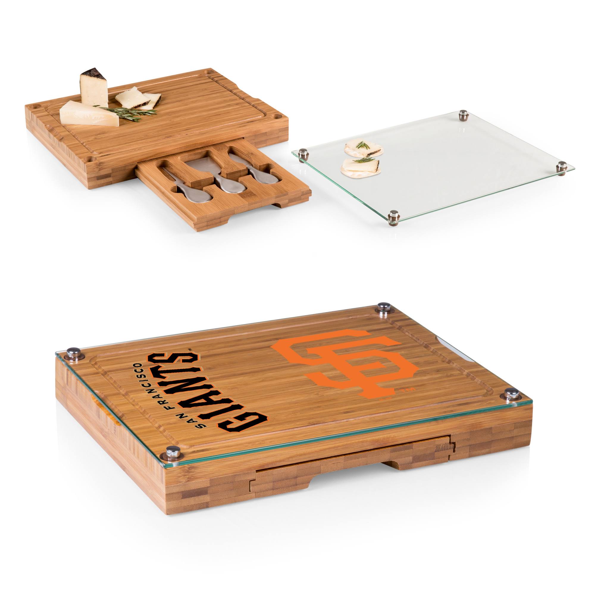 Bamboo Cutting Board and Cheese Tools Set I342