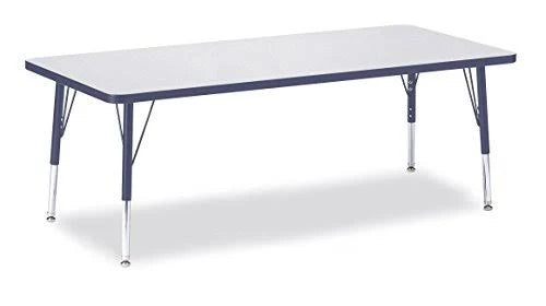 Gray Navy Rectangle Activity Table W41551