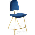 Navy Velvet Counter Stool W113