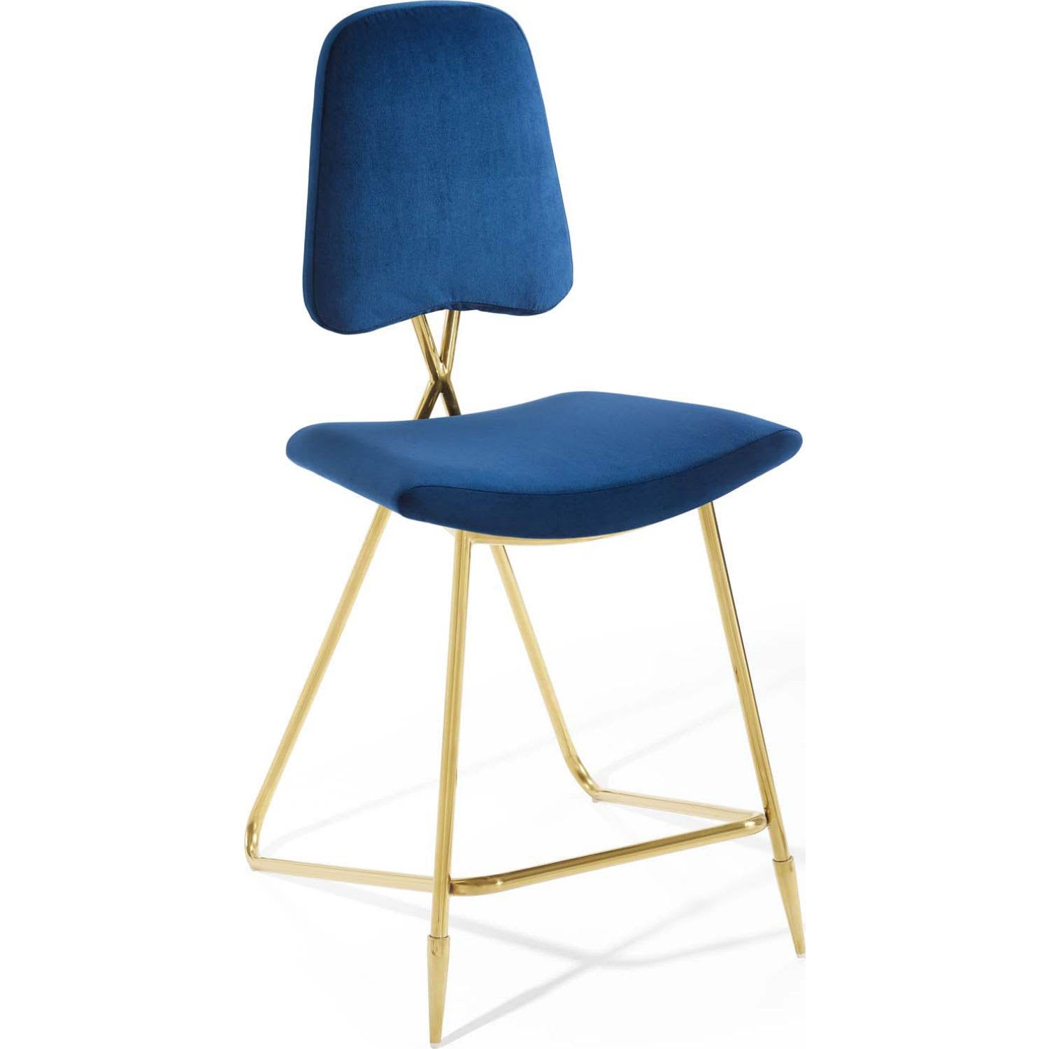 Navy Velvet Counter Stool W113