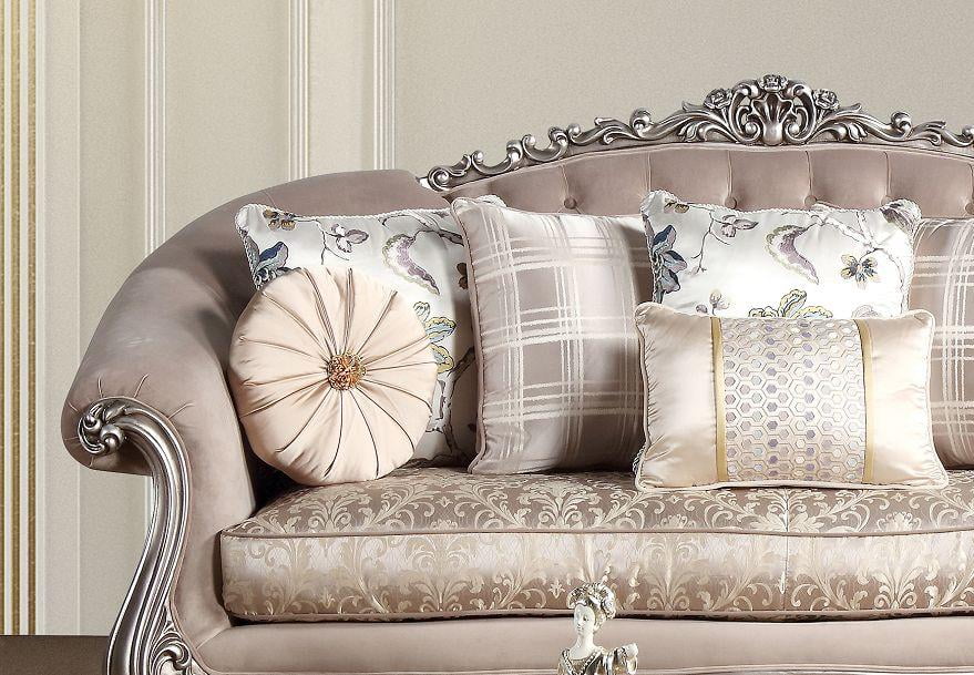 Beige Fabric Sofa Set 2Pc F407