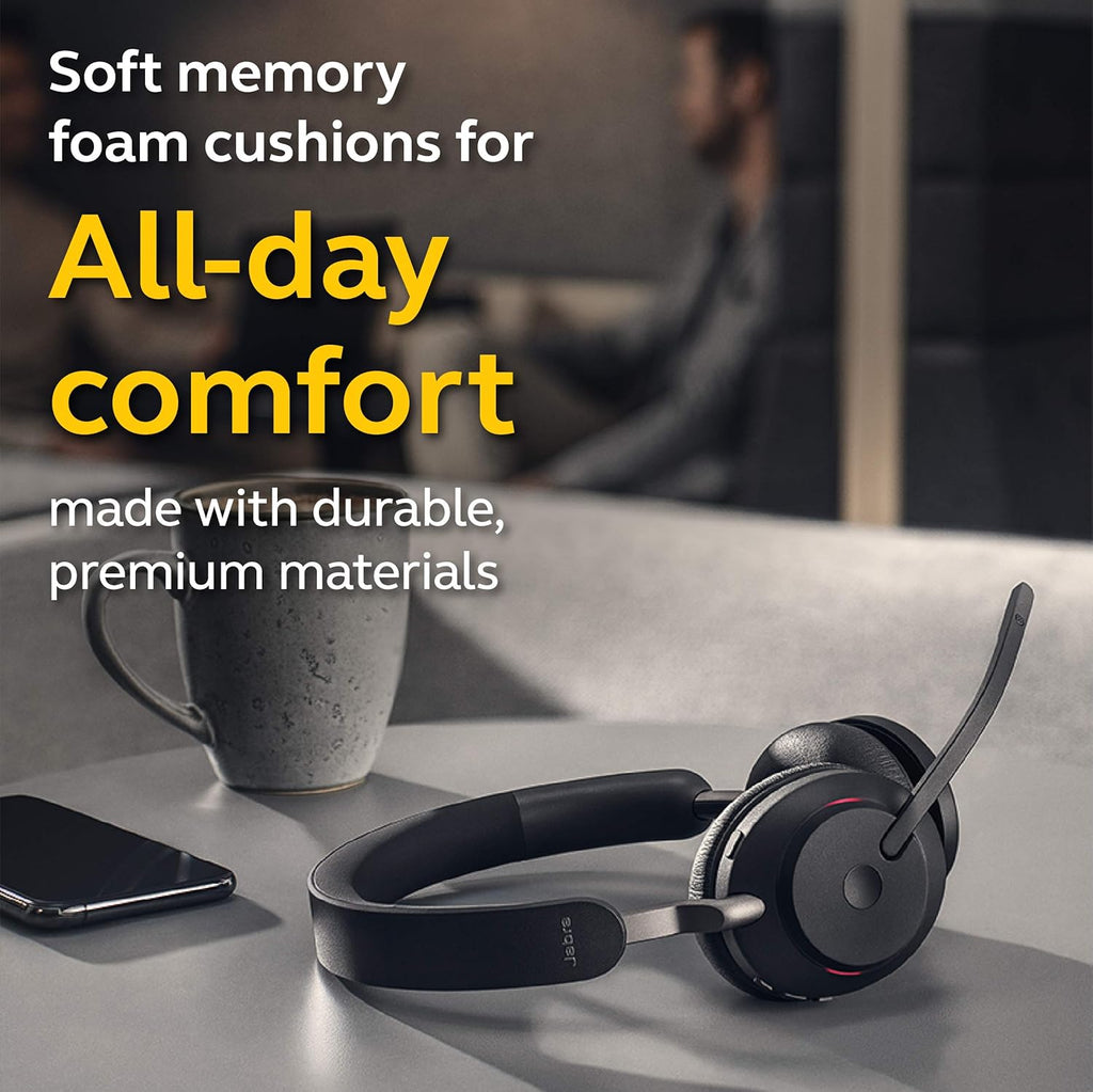 Wireless Bluetooth Headset with Link380a, Stereo, Black, 37 Hours Battery Life I33202