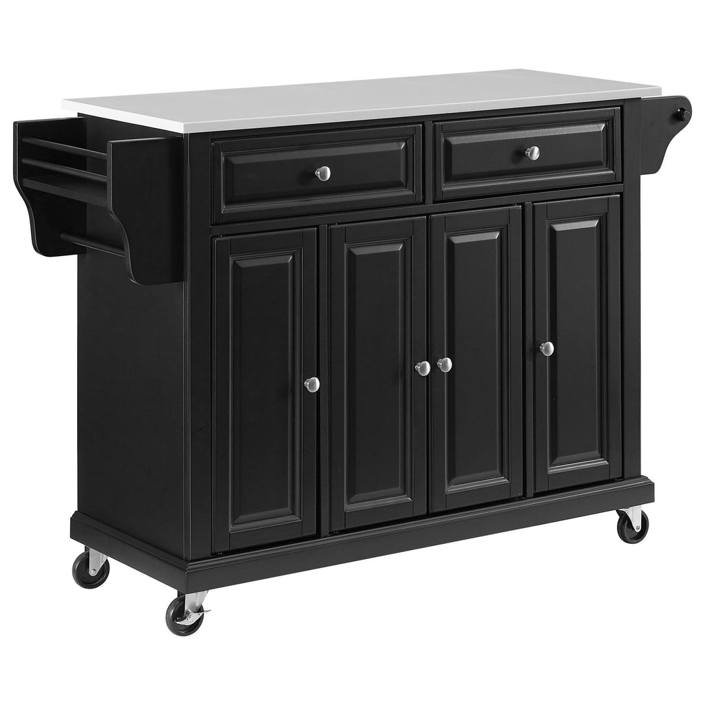 Black Granite Top Kitchen Cart S911