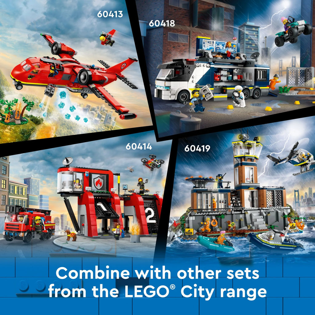 LEGO City Police Mobile Crime Lab Truck Toy with Quad Bike, 2 Officers, 1 Scientist and 2 Crook Minifigures E8101