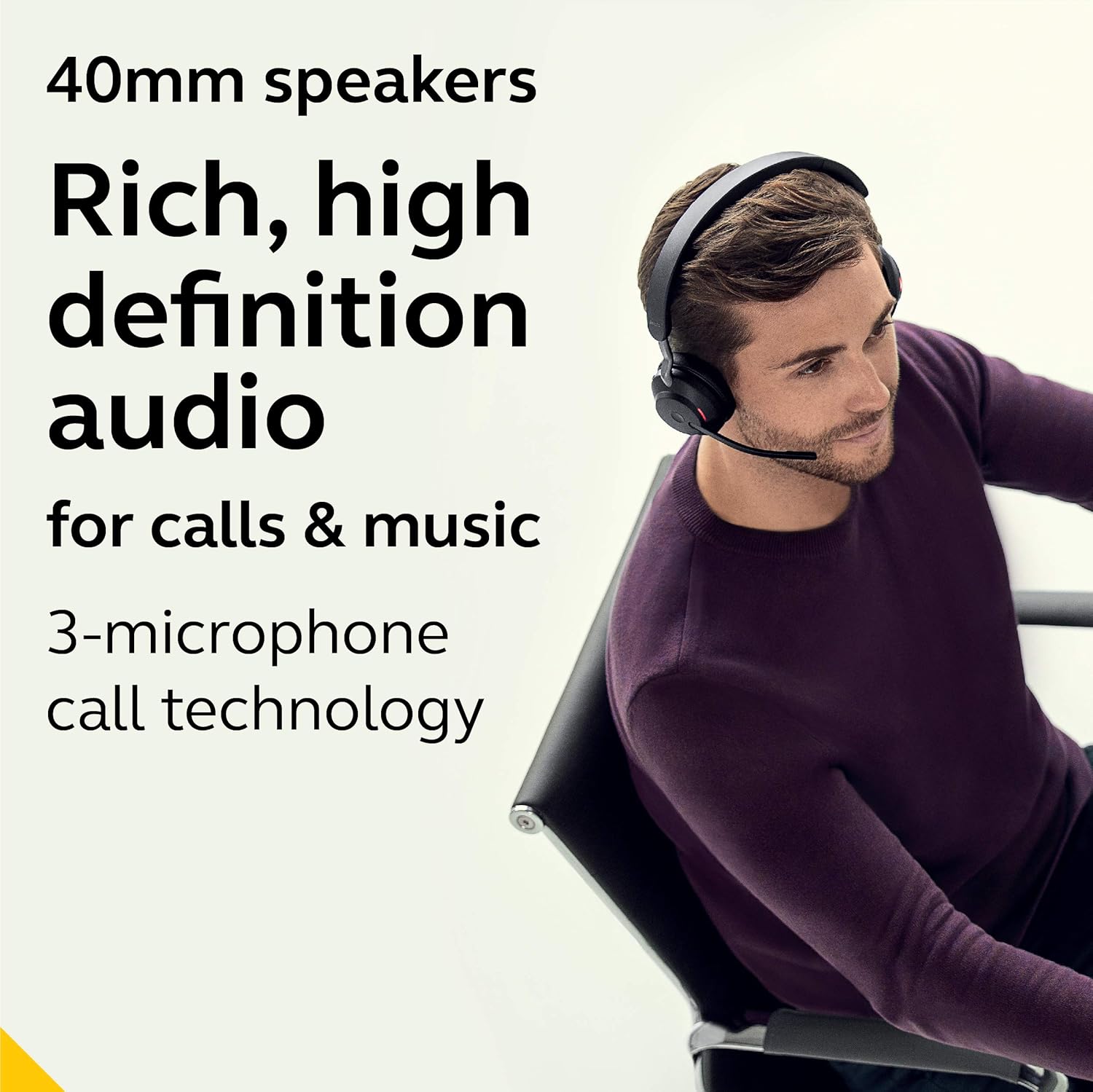 Wireless Bluetooth Headset with Link380a, Stereo, Black, 37 Hours Battery Life I33202