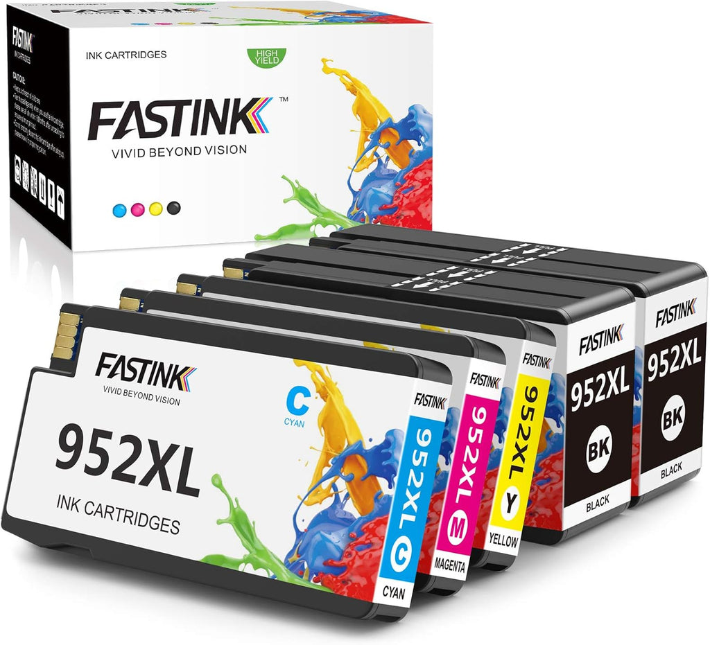 FASTINK Compatible HP 952XL Ink Cartridges Combo Pack, High Yield, 4-Pack J249264