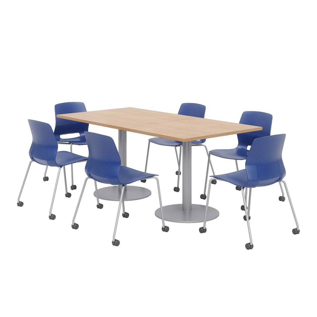 Black Armless Stack Chair with Casters Z24929