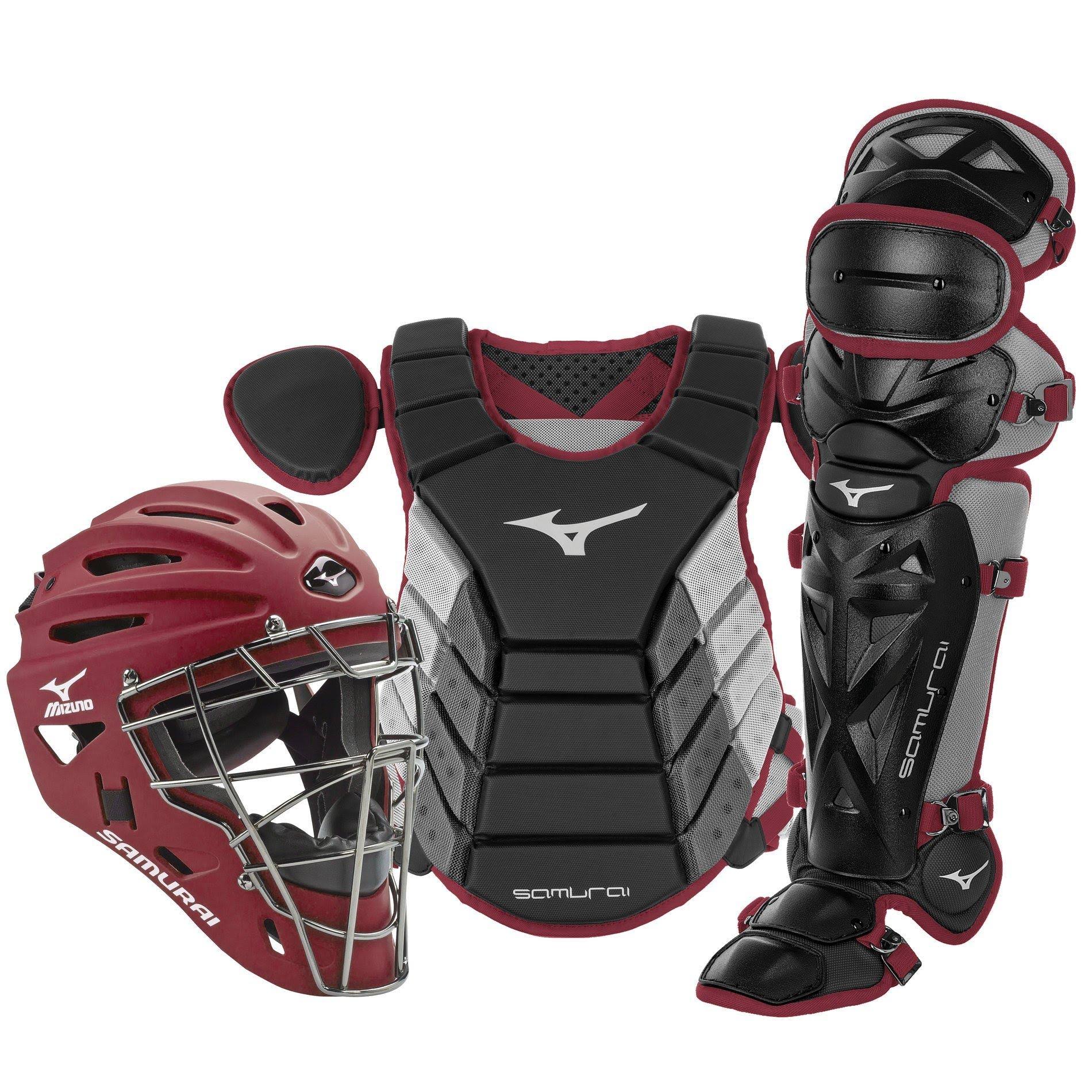 Black/Maroon Youth Baseball Catcher's Gear Set W544817