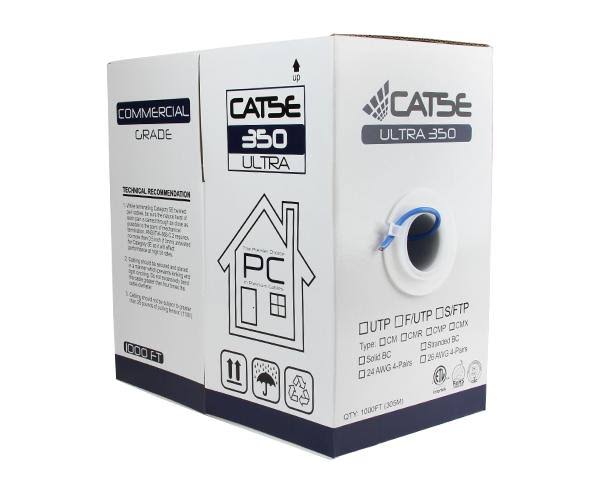 Cat5e Unshielded Bulk Ethernet Cable, UTP, 24 AWG Orange R57307