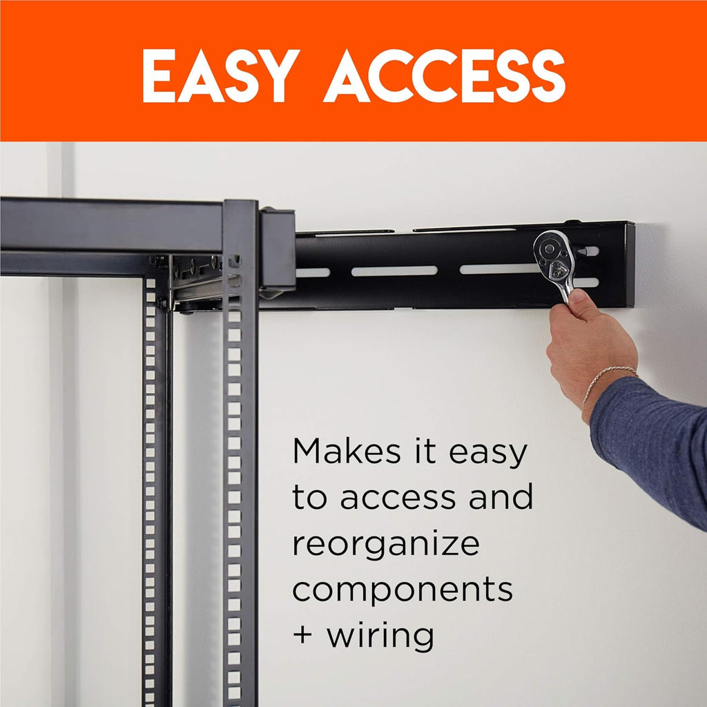 Swing-Out Wall Mount for 10U, 15U, & 20U Open Frame Racks Pack of 2 B86575