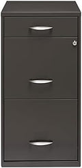 18 inch 3 Drawer Metal File Cabinet Charcoal J421186