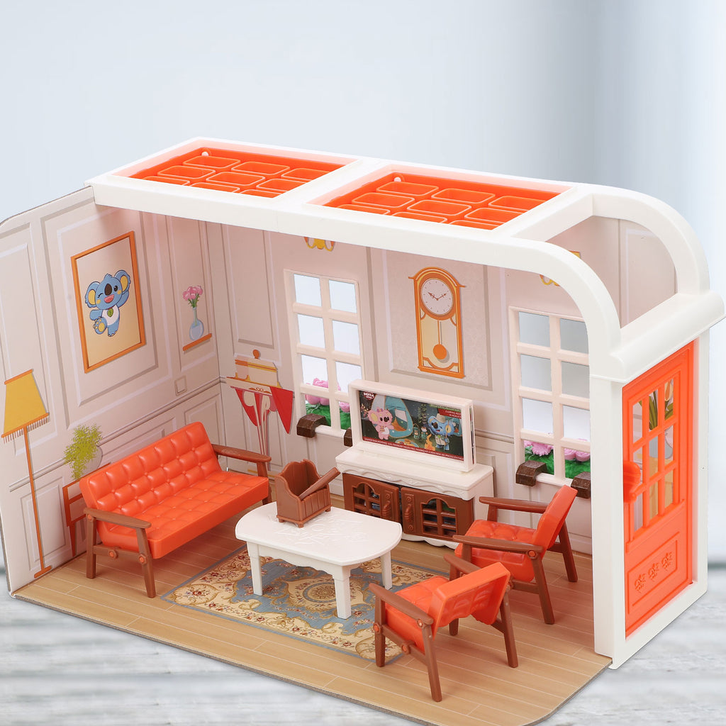 Mini Living Room Scene Toy with Furniture W410008